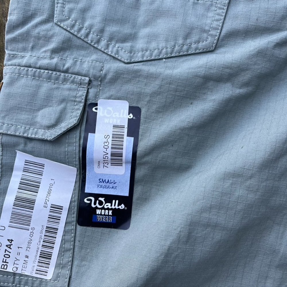 - NWT Walls workwear Green Cargo Shorts Mens Small - Picture 11 of 13